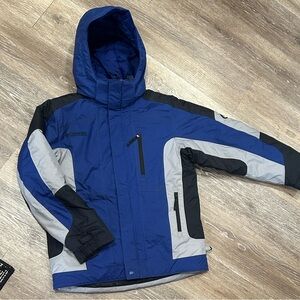 Columbia Blue and Gray Hooded Jacket